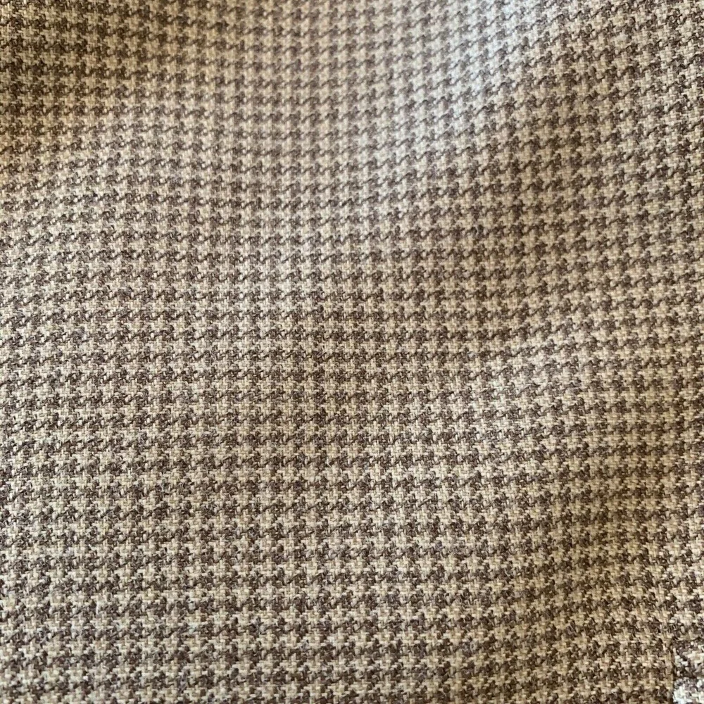 Palm‎ Beach Houndstooth Mens Beige Blazer Silk Wool Blend Sport Coat Jacket 42L